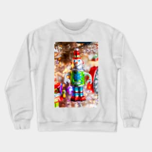 Silver Christmas Robot Crewneck Sweatshirt